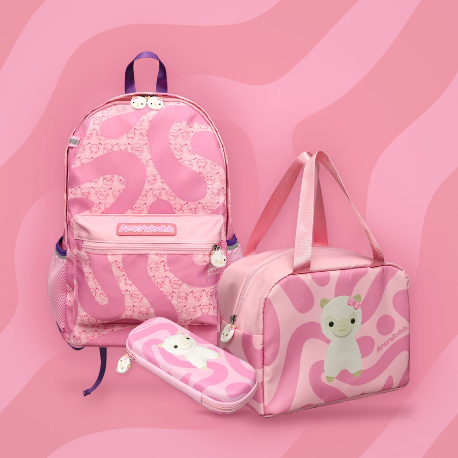 Pink LLamabean Dream Back Pack Bundle